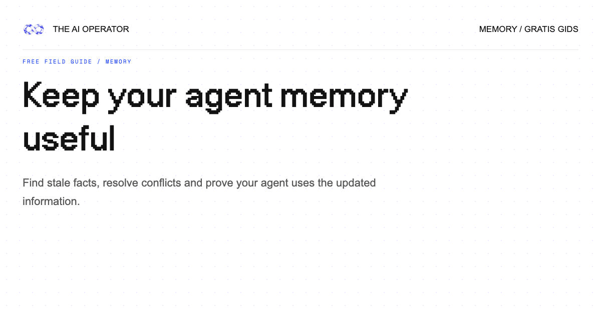Keep your agent memory useful