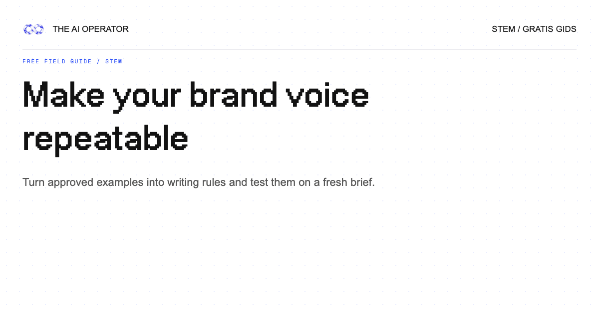 Make your brand voice repeatable